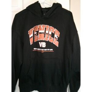 H&M Venice Beach‎ Oversized Fit Hoodie Sweatshirt Pullover Black Small